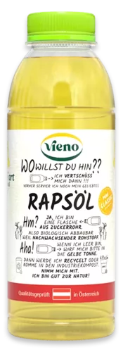 Vieno Rapeseed oil Classic 500ml Vieno Rapeseed oil Classic 500ml bottle